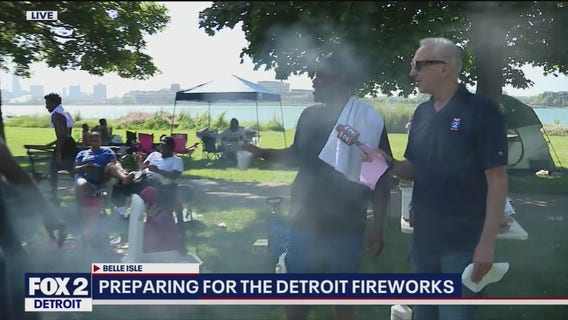 Detroit Fireworks fans on Belle Isle get ready for the big night