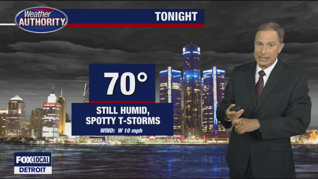 Less hot for Wednesday, scattered storm chance again