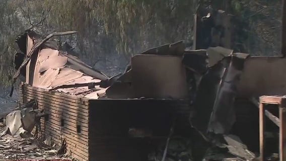 Home destroyed in Canyon Fire