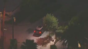 Police chase suspect sideswipes car