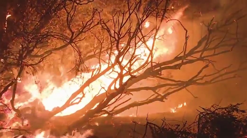 King Fire explodes in Gorman