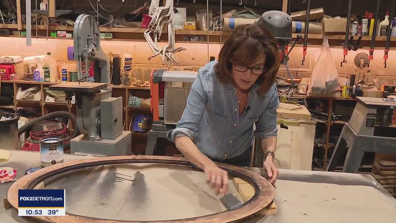 Jill of All Trades puts finishing coat on mirror frame