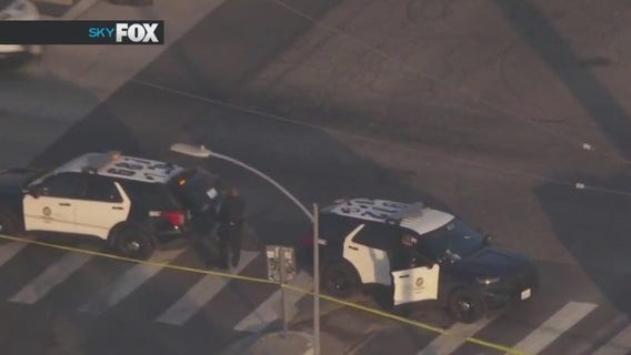 LAPD shoots man waving gun at cars