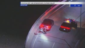 High-speed police chase ends on freeway off-ramp