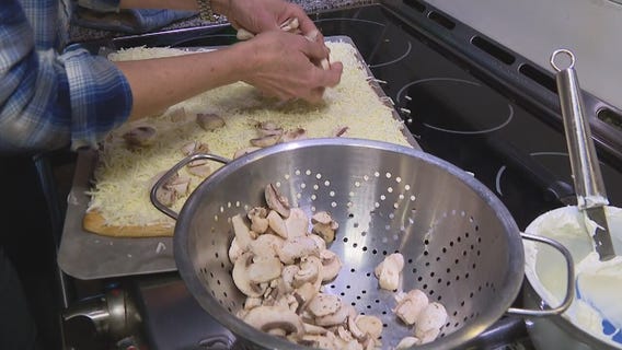 Making white pizza appetizer with Jill of All Trades