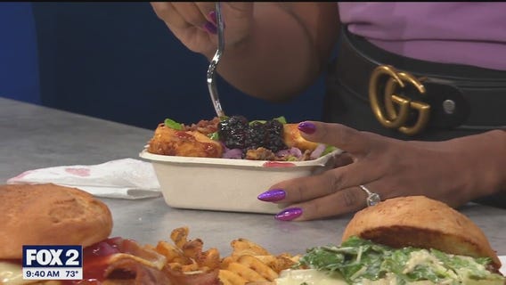 Crispy goat cheese blackberry salad with Nashville Detroit