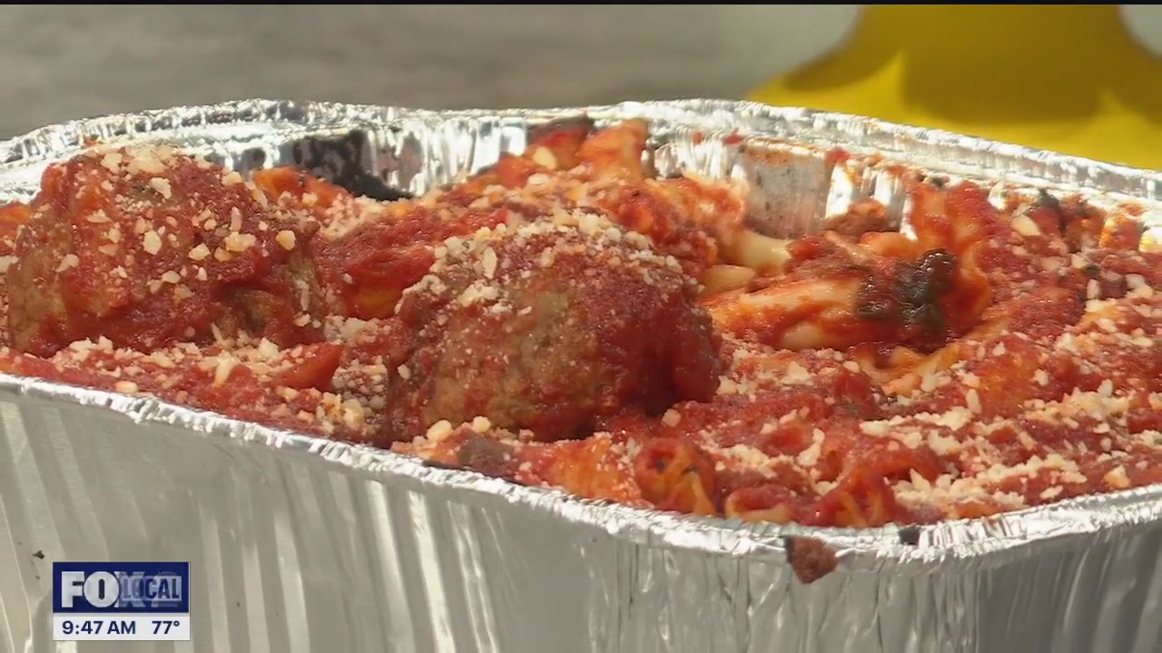 Making meatballs with Little Italy Pizza