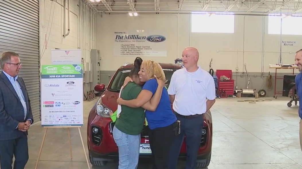 Veteran gifted recycled car to help get her back on her feet