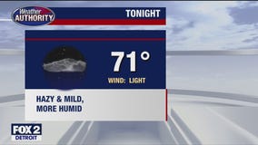 Humid with a few storms for Wednesday