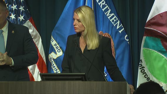 AG Pam Bondi questioned about Jeffrey Epstein, Dan Bongino at fentanyl press conference