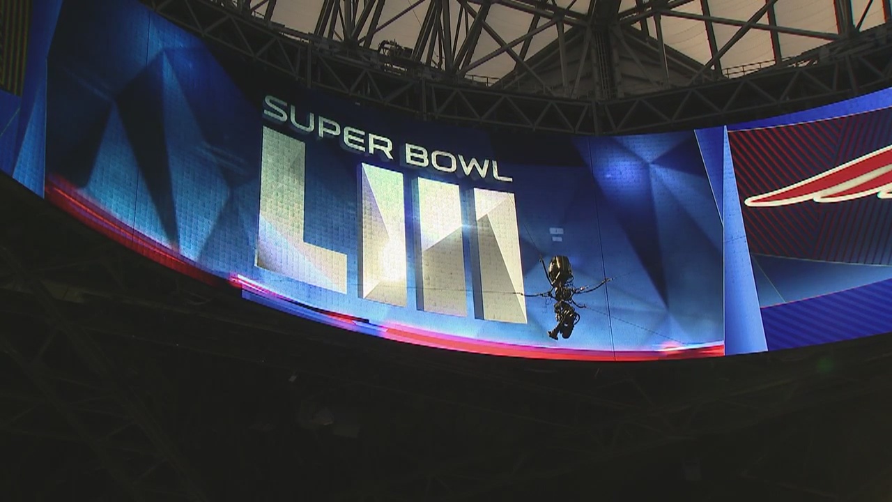 Mercedes Benz stadium gets ready for the Super Bowl