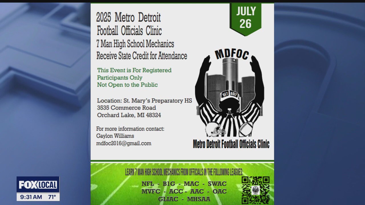2025 Metro Detroit Football Officials Clinic