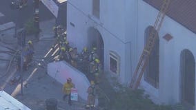 Crews knock down church fire