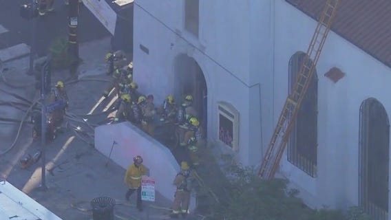 Crews knock down church fire