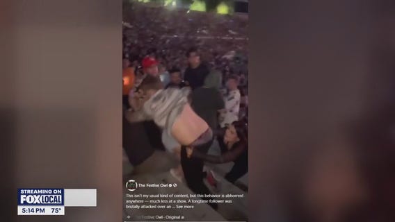 Man seen attacking woman at Rose Bowl