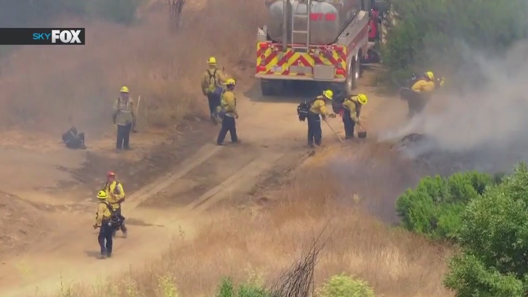 Fire breaks out amid SoCal heat wave
