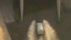 Pursuit suspect disappears into storm drain tunnel