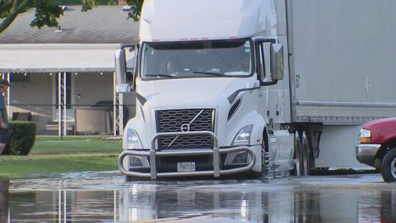 Rain floods streets in St. Clair Shores