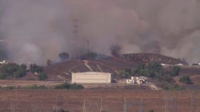 Brush fire breaks out just off 5 Freeway in LA