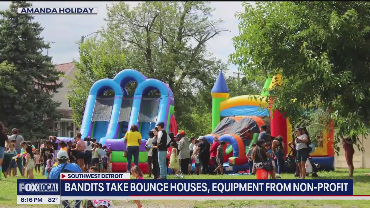 Detroit nonprofit has large bounce houses stolen worth $10K