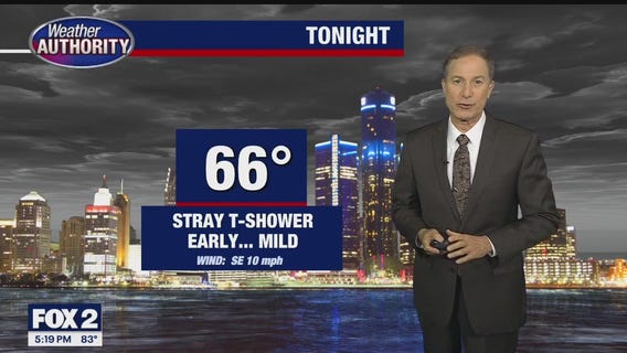 Sunny and warm for Thursday