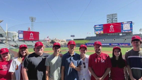 Los Alamitos High School film students recognized at Angel Stadium
