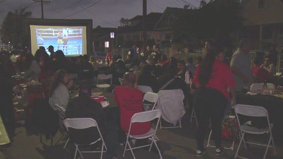 South LA residents throw anti-ICE block party