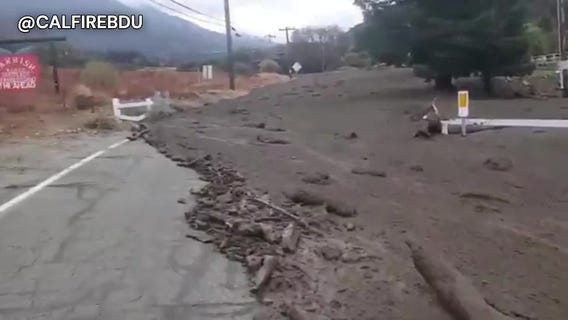 Mud flow reported in Oak Glen