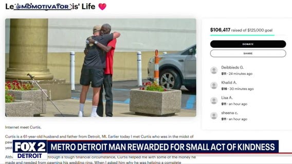 Detroit man's small act of kindness returned in a big way