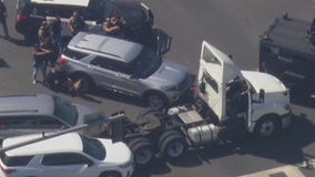 Pursuit suspect surrenders in Orange County