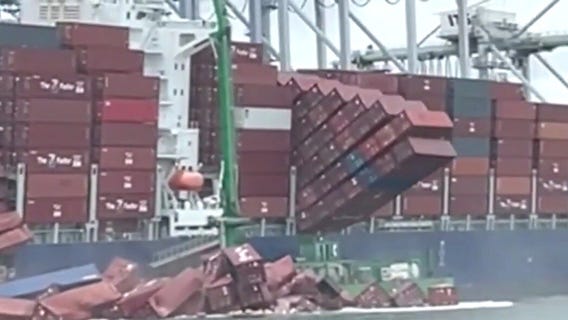 95 containers fell, not 65, off Long Beach Port
