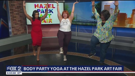 Body Party yoga at the Hazel Park Art Fair
