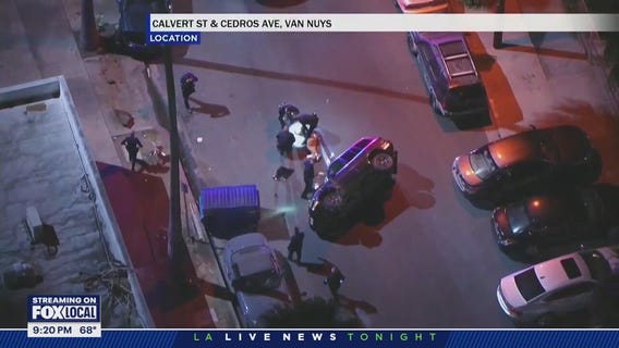 Van Nuys police chase ends in crash