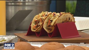 BBQ pulled pork tacos with Nashville Detroit