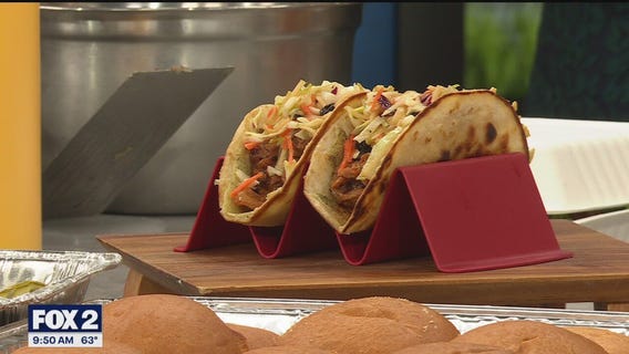 BBQ pulled pork tacos with Nashville Detroit