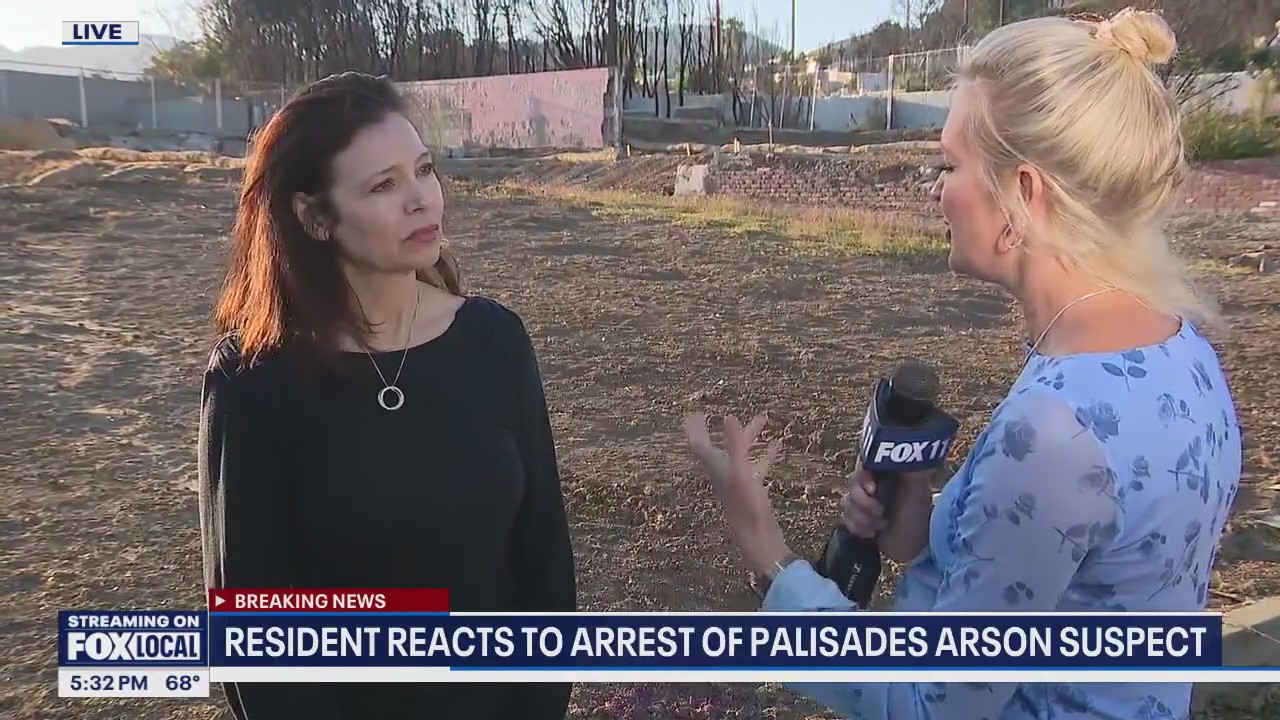 Palisades Fire survivor reacts to suspect arrest