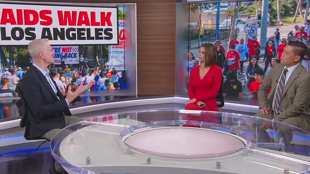 Lacing up for this weekend's AIDS Walk LA