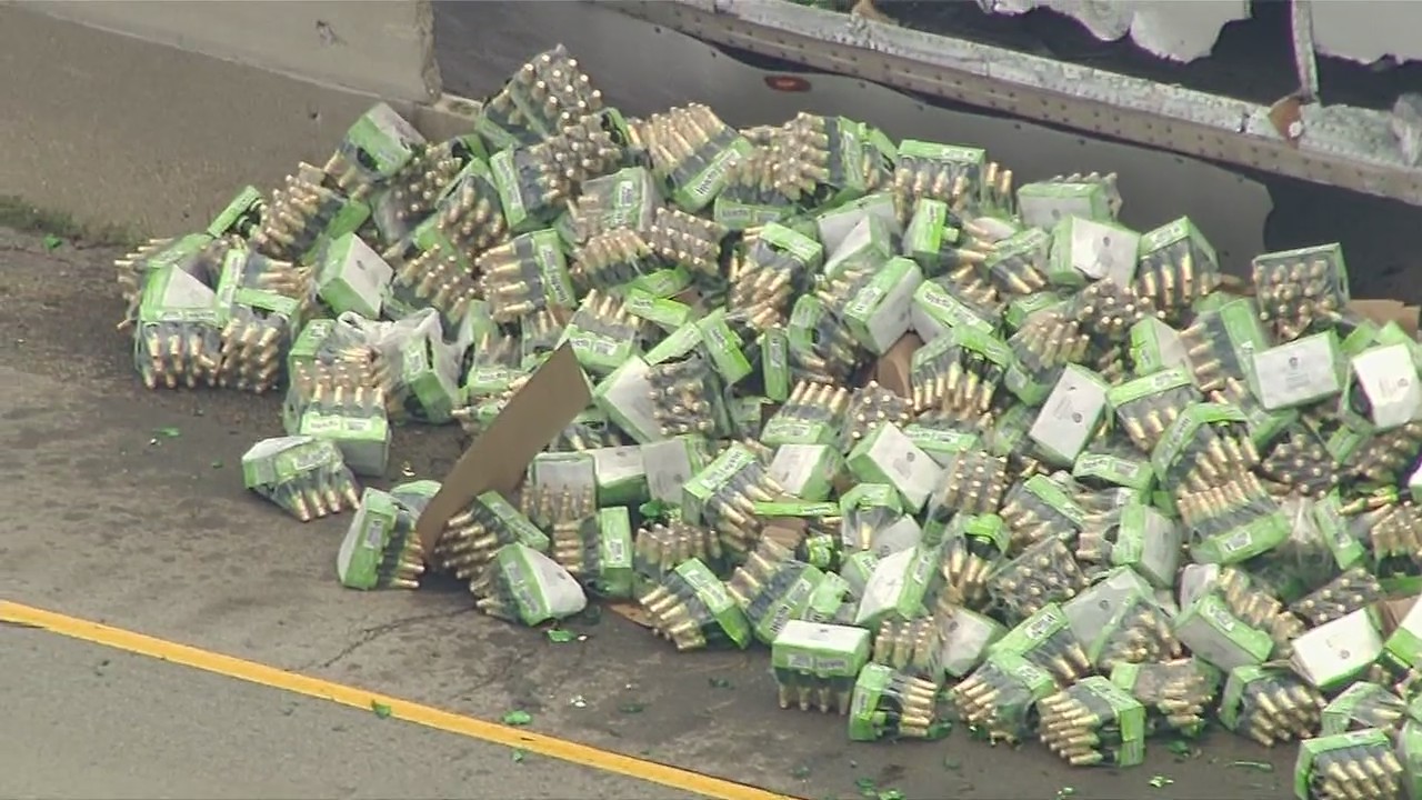 Truck crash spills bottles on I-94 in Ann Arbor