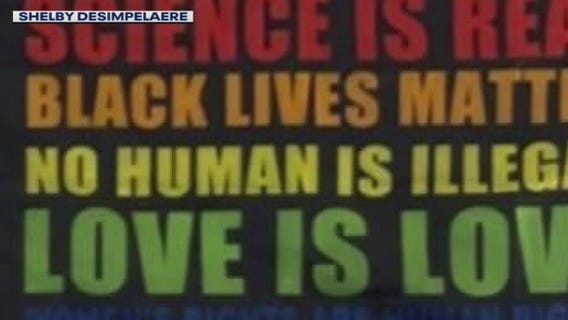 Taylor teacher's classroom flags spark controversy