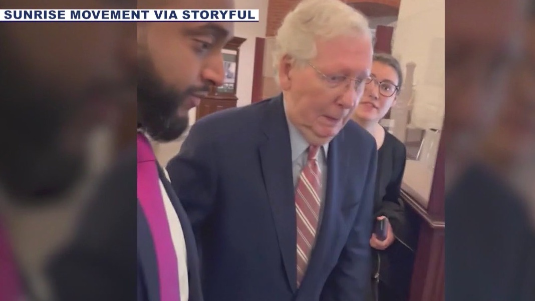Sen. Mitch McConnell falls at the Capitol