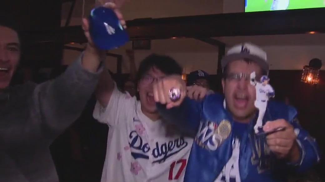 Dodger fans celebrate major win