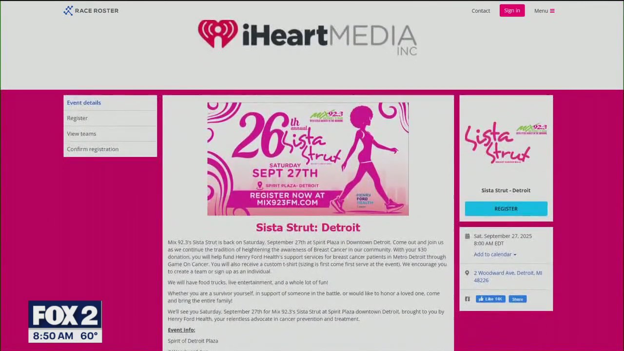 26th Annual Sista Strut comes to downtown Detroit September 27