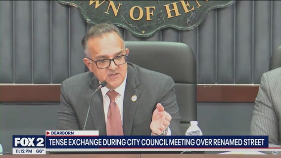 Tense exchange during Dearborn city council meeting over renamed street