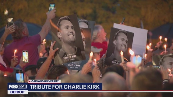 Tribute for Charlie Kirk at Oakland University