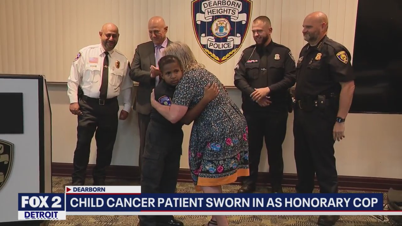 Dearborn, Dearborn Heights police swear in cancer patient as honorary officer