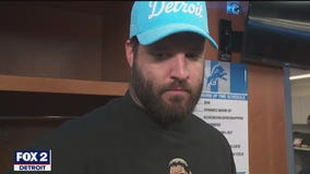 Lions tackle Taylor Decker talks about Myles Garrett, beating Cleveland Browns