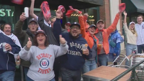 Tigers fans spirits high even as rain delays ALDS Game 3 in Detroit
