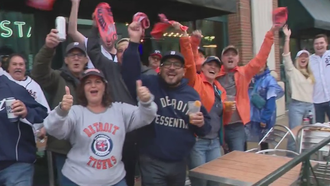 Tigers fans spirits high even as rain delays ALDS Game 3 in Detroit