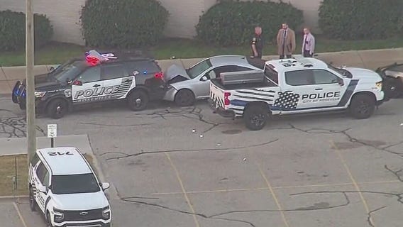 Man with knife shot after ramming Roseville police vehicle