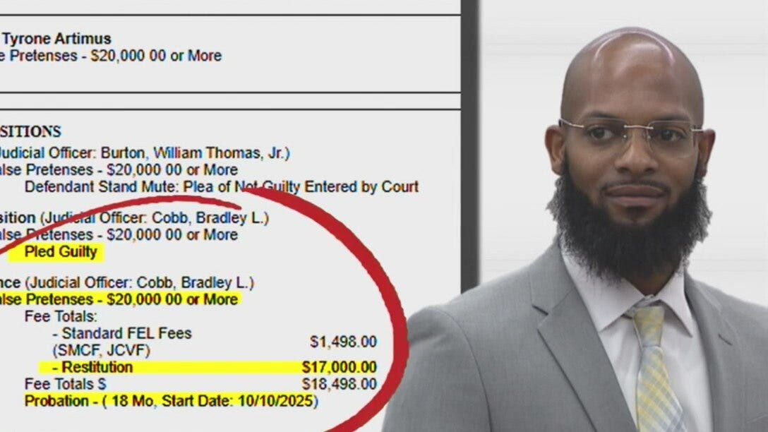 Metro Detroit contractor Artimus Brintley went to court to plead guilty.